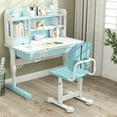 thumbnail image 2 of Costway Kids Desk Chair with Adaptive Double Backrest, Adjustable Height, Breathable Seat Blue, 2 of 10