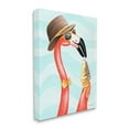 thumbnail image 3 of Stupell Industries Dapper Flamingo Summertime Ice Cream Cone Snack Graphic Art Gallery Wrapped Canvas Print Wall Art, Design by Amelie Legault, 3 of 5
