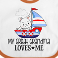 thumbnail image 4 of Inktastic My Great Grandma Loves Me Grandson Boys Baby Bib, 4 of 4