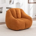 thumbnail image 3 of GARITIN Oversized Bean Bag Chair, Teddy Faux Fur Memory Foam, 37.4inx33.9inx32.3in, Yellow, 3 of 11