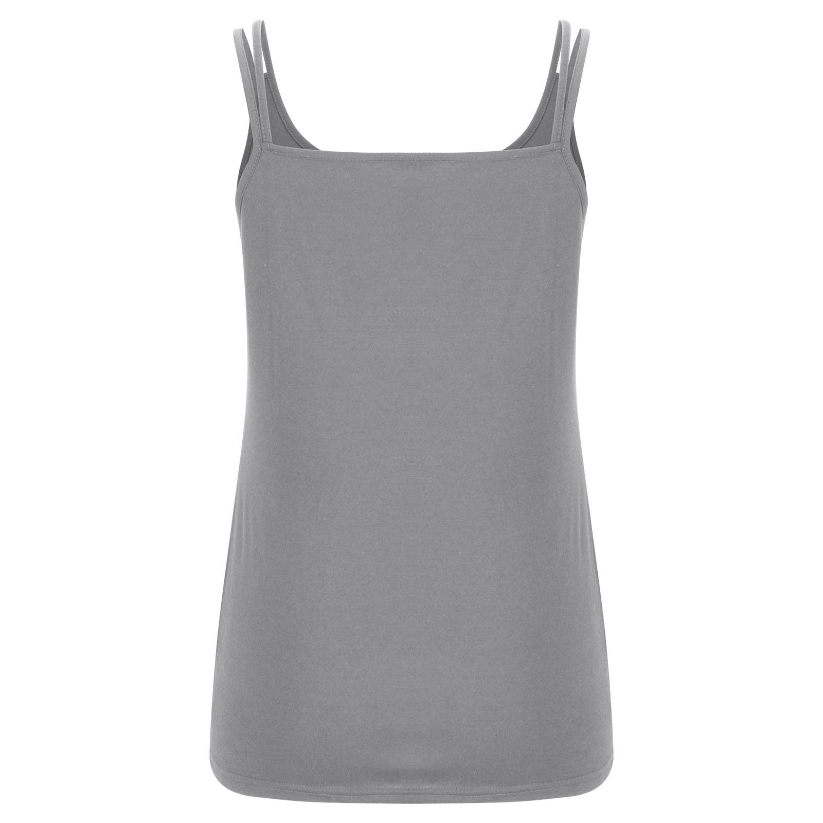 Bakoliza Women's Square Neck Tank Top - Loose Sleeveless Tunic Top For Leggings, Dark Gray Large