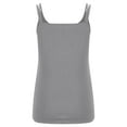 thumbnail image 6 of Usmixi Tank Tops Solid V-Neck Sleeveless T Shirts for Women Summer Slim Fit Spaghetti Strap Camisole Blouses Gray S Clothes, 6 of 7