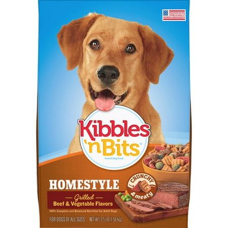 Kibbles 'n Bits Chef's Choice Homestyle Grilled Beef & Vegetable Flavor Dog Food,