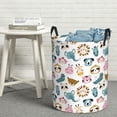 thumbnail image 5 of Goofa Cartoon Animals Printed Circular Hamper,Laundry Basket with Handles,Storage Baskets Foldable,Large Capacity Laundry Hamper-, 5 of 8