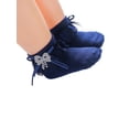 thumbnail image 3 of Infant Baby Girls Ruffle Socks, Sweet Style Eyelet Frilly Lace Princess Dress Ankle Socks with Bow, 3 of 6