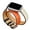 Ivory Orange Blue/Silver, variant on WFEAGL iWatch Band Leather Double Tour Replacement Band 38mm 40mm Ivory/Silver