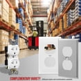thumbnail image 3 of ENERLITES Plug-Load Control Duplex Receptacle Outlet, Tamper-Resistant, Commerical Grade, Self-Grounding, 2-Pole, 3-Wire (Copper Only), 20A 125V 60Hz, UL Listed, White, 3 of 5