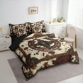 thumbnail image 4 of Manfei Cow Hide Print 7-Piece Twin Bedding Sets,Retro Western Horseshoe Bedding Comforter Set,Rustic Farmhouse Cabin Sheet Sets For Adults,Microfiber Bedroom Decor Reversible, 4 of 9