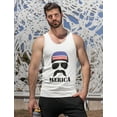 thumbnail image 4 of Stars & Stripes Men's Tank Top - American Flag Print Singlet - Ideal for 4th of July Celebrations - Patriotic Summer Wear - Men's USA Themed Outfit - X-Large White, 4 of 5