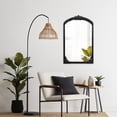 thumbnail image 7 of Solid Wood Wall Mirror Vintage Decorative Mirror for Living Room Bedroom 36"x24", Black, 7 of 7