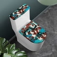 thumbnail image 2 of SEANATIVE Cow Print Toilet Seat Cover Stretch Toilet Tank Lid Covers Elastic Edges Toilet Lid Dust Pad Aztec Bathroom Toilet Lid Protector Set of 2 Home Machine Washable Fabric Cover, 2 of 7