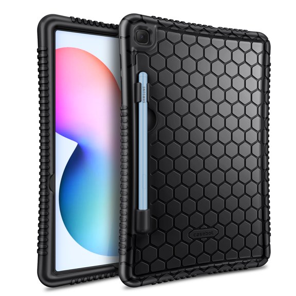 Silicone Case for Samsung Galaxy Tab S6 Lite 10.4'' 2020, Fintie [S Pen Holder] Honey Comb Series Kids Friendly Light Weight Shock Proof Protective Cover Model SM-P610 (Wi-Fi) SM-P615 (LTE)