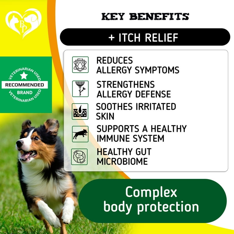 USA Made Dog Allergy Itch Relief Chews with Omega 3 Probiotics 140 Chewables Walmart