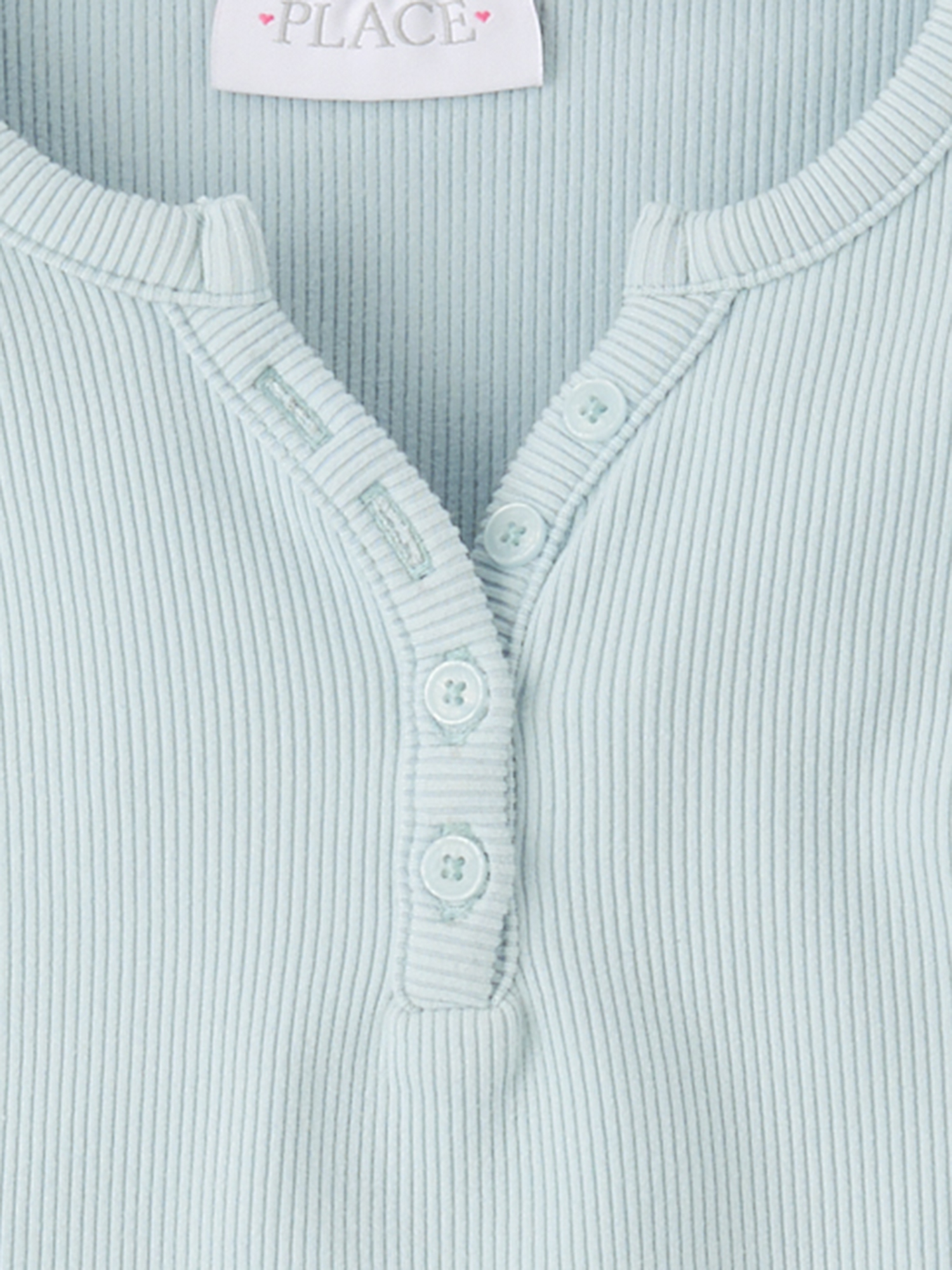 The Children's Place Girls Long Sleeve Sueded Rib Henley Top, Sizes XS-XXL