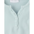 thumbnail image 3 of The Children's Place Girls Long Sleeve Sueded Rib Henley Top, Sizes XS-XXL, 3 of 3