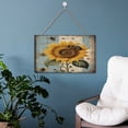 thumbnail image 5 of Sunflower & Bee Wood Door Sign, Farmhouse, Porch Wall Hanging for Thanksgiving, Halloween, Christmas，Fall New Home Housewarming Gift Ideas 10"x16", 5 of 8