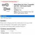 thumbnail image 2 of Window Motor Set 2 Piece - Compatible with 1982 - 1992 Pontiac Firebird 1983 1984 1985 1986 1987 1988 1989 1990 1991, 2 of 2