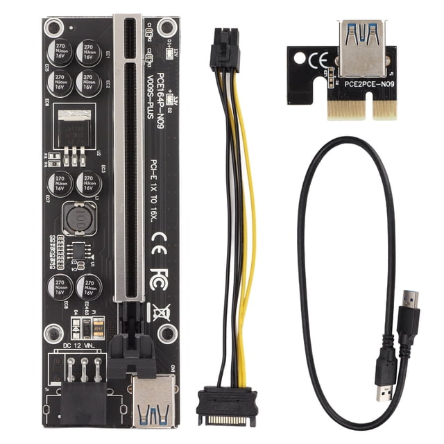 Tarjeta adaptadora vertical 8 condensadores Excicon Blindaje multicapa Hebilla fija Adaptador vertical PCIE 1x a 16x