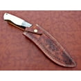thumbnail image 4 of Damascus Steel eagle Kukri Knife, 14 Inches custom made Hand Forged With 9" long blade, Camel bone scale, Cow Leather Sheath included (Camel Bone), 4 of 6
