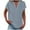 Blue 1, variant on cfhntfmh Linen Shirts for Women Cotton Casual V Neck Buttons Short Sleeve Baggy Basic T-Shirts Summer Beach Clothes