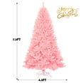 thumbnail image 4 of Topbuy 7.5Ft Artificial Christmas Tree Hinged Spruce Full Tree with Metal Stand Pink, 4 of 9