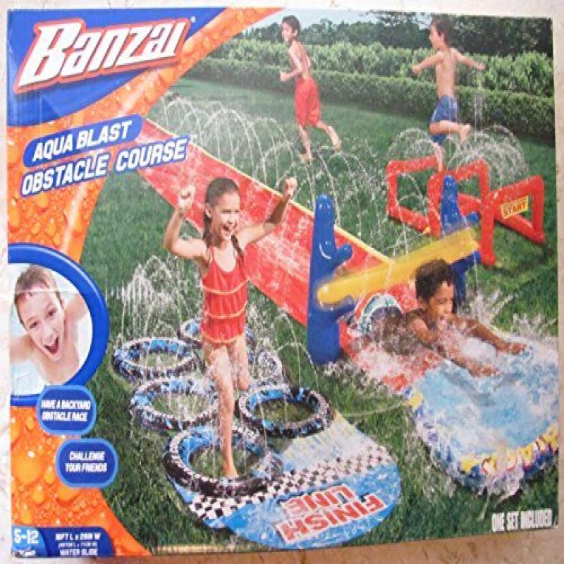aqua blast obstacle course slide