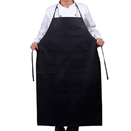 Craft Apron For Men Novo Waterproof Leather Halter Apron - Durable Long Chef Kitchen Aprons for Cooking, Baking, Gardening, Crafting, BBQ ,Working, Harvest, Coffee Shop, 47