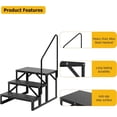 thumbnail image 2 of RV Steps with Handrail 3-Step – Heavy Duty Portable Stair for RV, Hot Tub, Pool & Porch with 660 lbs Load Capacity, 2 of 6