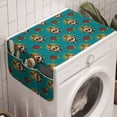 thumbnail image 1 of Vintage Floral Washing Machine Organizer, Sugar Skulls Flowers Ornaments Day of the Dead Carnival and Festive Design, Anti-slip Fabric Top Cover for Washer and Dryer, Multicolor, by Ambesonne, 1 of 1