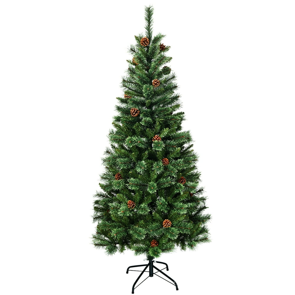 Costway 6 ft Premium Hinged Artificial Christmas Tree Mixed Pine