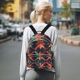 thumbnail image 7 of FORMRS Mini Backpack Purse for Women Quilted Travel Daypack Casual Shoulder Bag, Red Abstract, 7 of 7