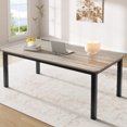 thumbnail image 1 of Kojooin Large Rectangular Dining Table, 78.7 Inch Industrial Dining Table for 6-8 with Wood Top and Metal Frame, 1 of 7