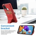 thumbnail image 2 of TOP SHE Case for Samsung Galaxy A21S A217M, Galaxy A21S Phone Case (6.5 Inch) - Synthetic Leather Protective Case with Card Slot / Kickstand, Slim Fit Lightweight Simple Fashion Cover (Red), 2 of 7