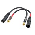 thumbnail image 2 of Cable Suanqi RCA a XLR de 3 pines macho, 20 AWG, 4 N OFC, 20 cm, paquete de 2, 2 of 4