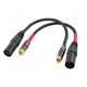 thumbnail image 2 of Cable Suanqi RCA a XLR de 3 pines macho, 20 AWG, 4 N OFC, 20 cm, paquete de 2, 2 of 4