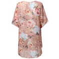thumbnail image 2 of FashionOutfit Women's Floral Short Sleeve Open-Front Kimono Style Cardigan Made in USA, 2 of 4