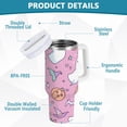 thumbnail image 2 of Yayeee 40oz Stainless Steel Tumbler with Straw and Handle Double-Wall Insulated Travel Water Bottle, Purple Halloween, 2 of 8