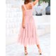 thumbnail image 3 of Vestido BTFBM de tul con cuello cuadrado, sin mangas, verano 2025, para mujer, 3 of 6