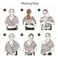 thumbnail image 6 of Gllquen Baby Wrap Carrier Organic Cotton Adjustable Slings ,for Newborn,Infant,Toddlers 35 lbs,Black, 6 of 9