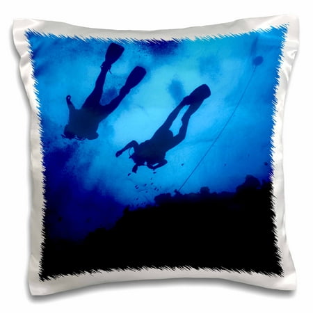 3dRose scuba diving in the great reef barrier in Queensland, Australia - Pillow Case, 16 by