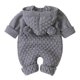 thumbnail image 2 of Newborn Baby Boy Girl Bear Ear Knitted Romper Jumpsuit Hooded Sweater Outfit Set 6-12monate, 2 of 4