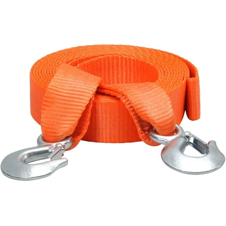 20-Foot 17,000 lb Break Strength Car Tow Rope with Double Hooks - Emergency Towing & Recovery