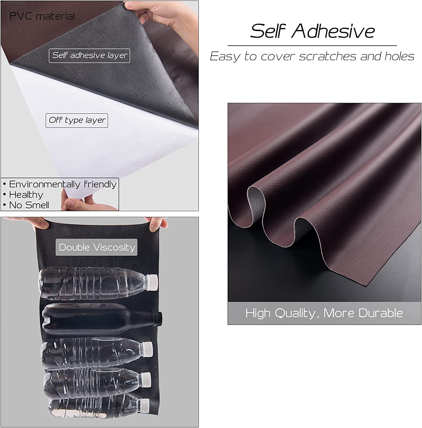 Generic ILOFRI Self Adhesive Leather Tape 3x60 inch, Durable Self Adhesive  Vinyl and Leather Repair Kit