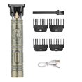 thumbnail image 1 of Cortapelos y recortadora de barba T9 para hombre, profesional, recargable por USB y con múltiples longitudes., 1 of 5