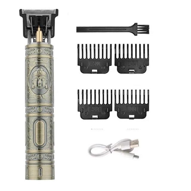Cortapelos y recortadora de barba T9 para hombre, profesional, recargable por USB y con múltiples longitudes.