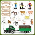 thumbnail image 5 of Farm Toys Playset Plastic Animals Figurines, Fence Farm and Farm Tractor Playset Farm Figures Farmer Vehicle Toy Learning Educational Toy Playset Boys Girls Aged 12 +, 5 of 7