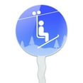 thumbnail image 2 of Skiing Ski Lift Symbol in Snow Cupcake Picks Toppers Decoration Set of 6, 2 of 6