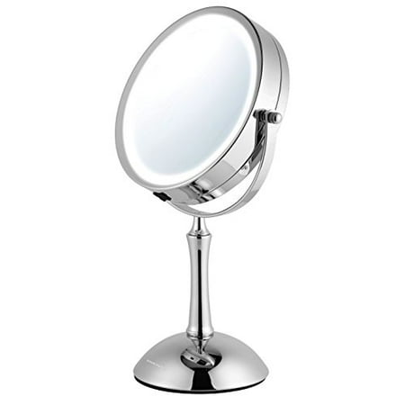 Ovente Lighted Cosmetic Mirror Cool Led Lighting 1x 8x Ovente Lighted Cosmetic Mirror Cool