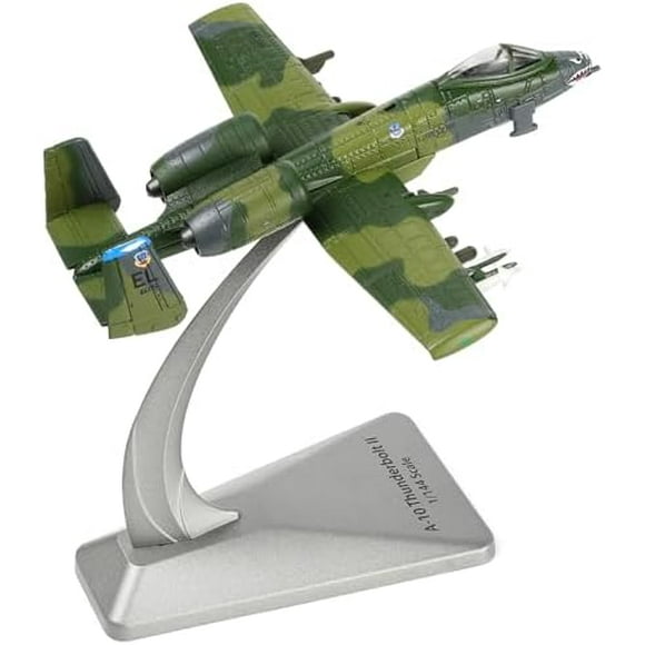 NUOTIE 1/144 A-10 Thunderbolt II Warthog Airplane Model Military Alloy Fighter Model A10 Metal Aircraft Camouflage Paint Model for Adults Enthusiasts Collections or Gift