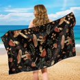 thumbnail image 7 of FOR U DESIGNS Mushroom Leaf Star Print Car Seat Towel Cover Easy to Install, 61x31 Inches Universal Fit Front Seat Protector, Multi-Purpose Towel for Outdoor Sport, Yoga, and Summer Gym Activities, 7 of 7